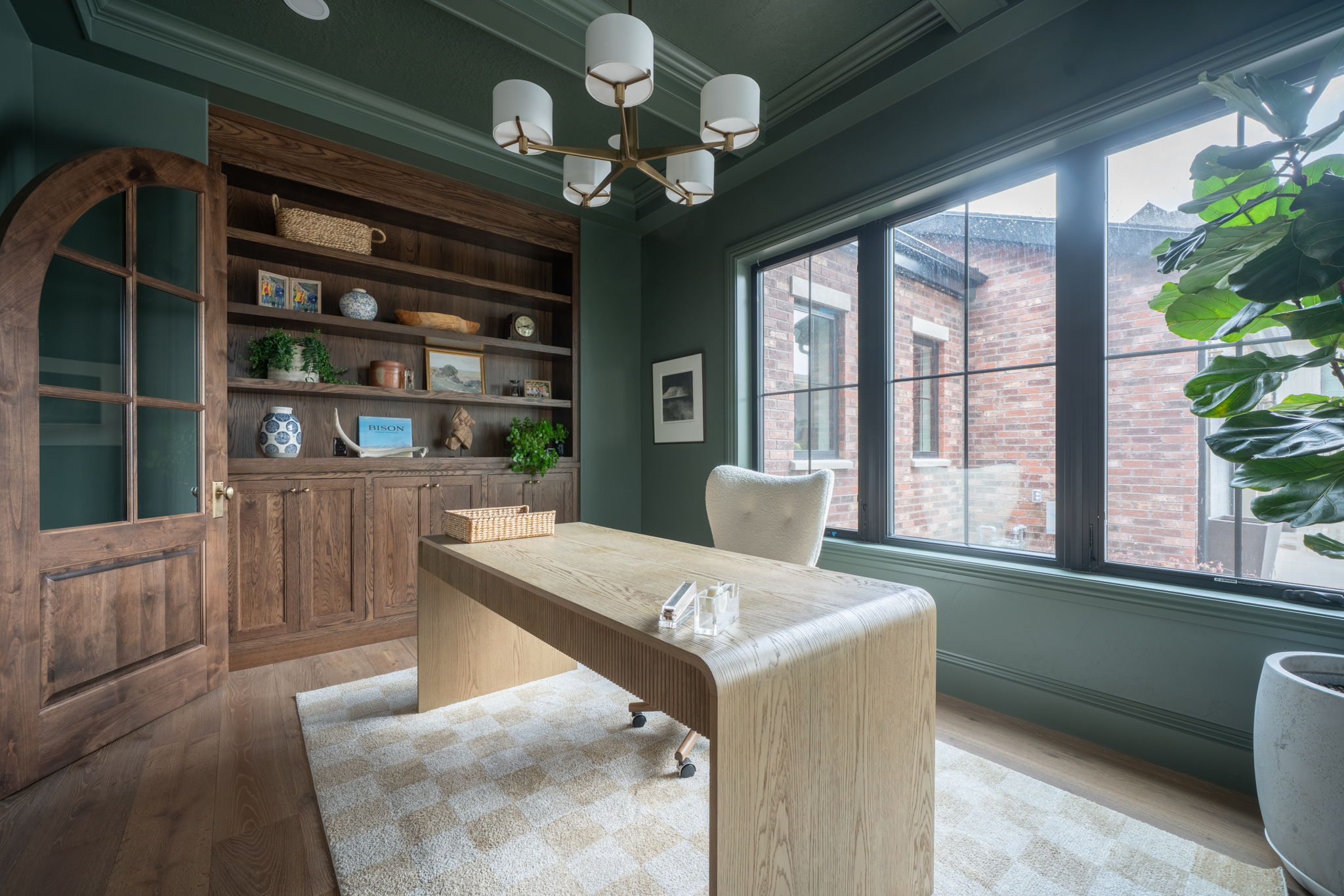 Green study with built-ins